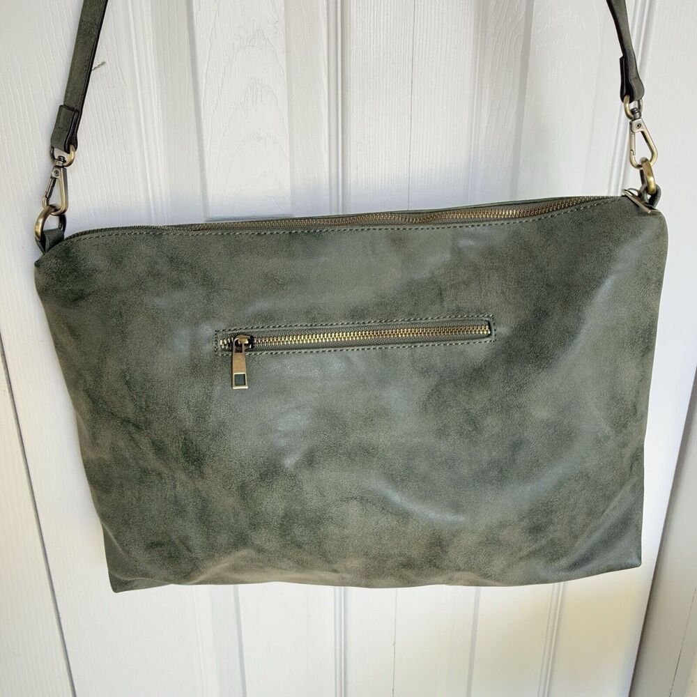 Joy Susan Synthetic Leather Green Shoulder Bag - Picture 14 of 16